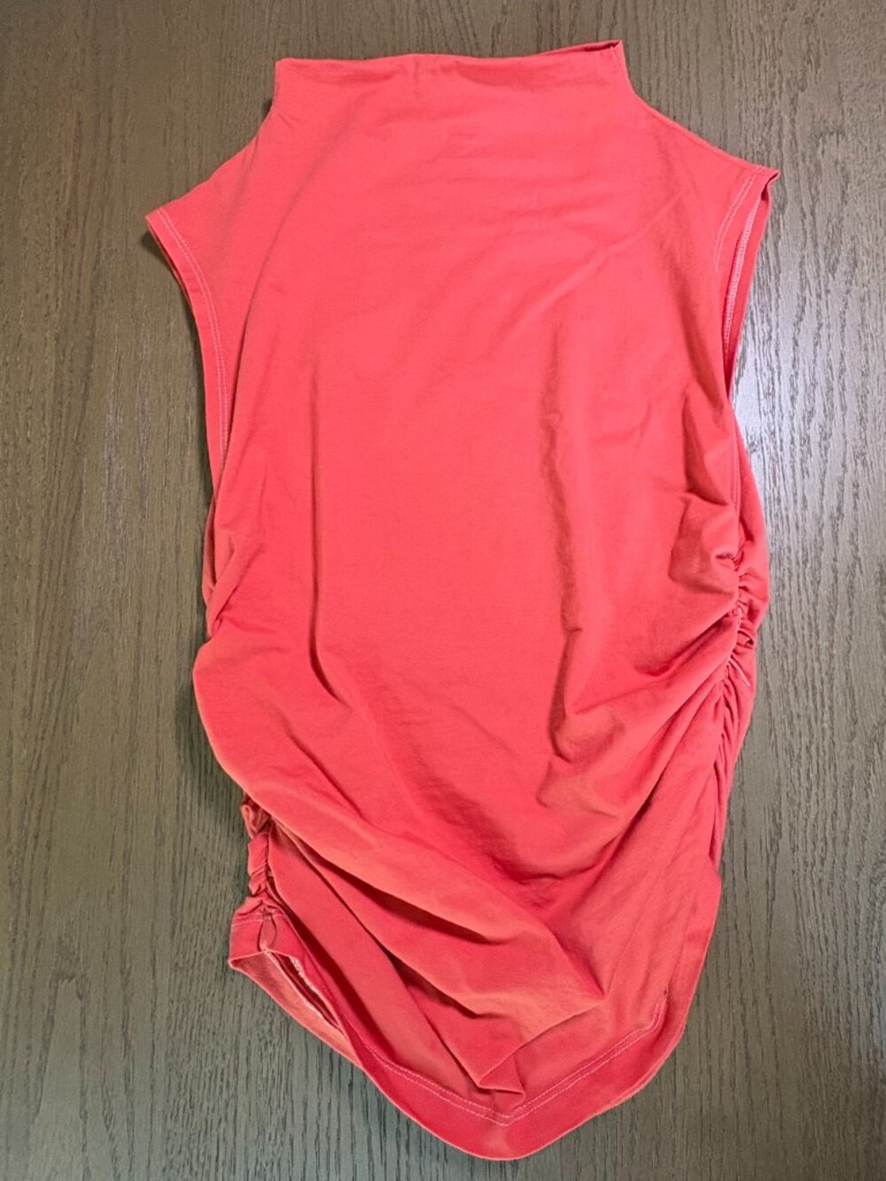 Maeve by Anthropologie Mock Neck Muscle Tee with Ruched Sides - Picture 6 of 6